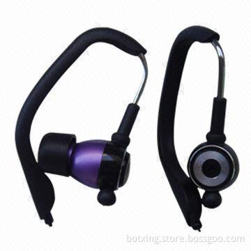 Purple New Design Hang-ear Earphones with 20 to 20,000Hz Frequency Response
